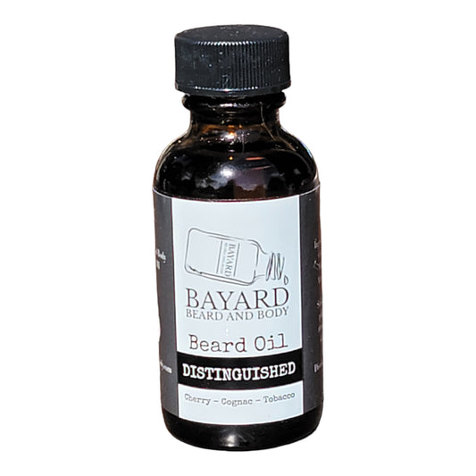 Distinguished Beard Oil by bayard Beard and Body, made using Cherry, Cognac, Tobacco and Vanilla fragrance oils