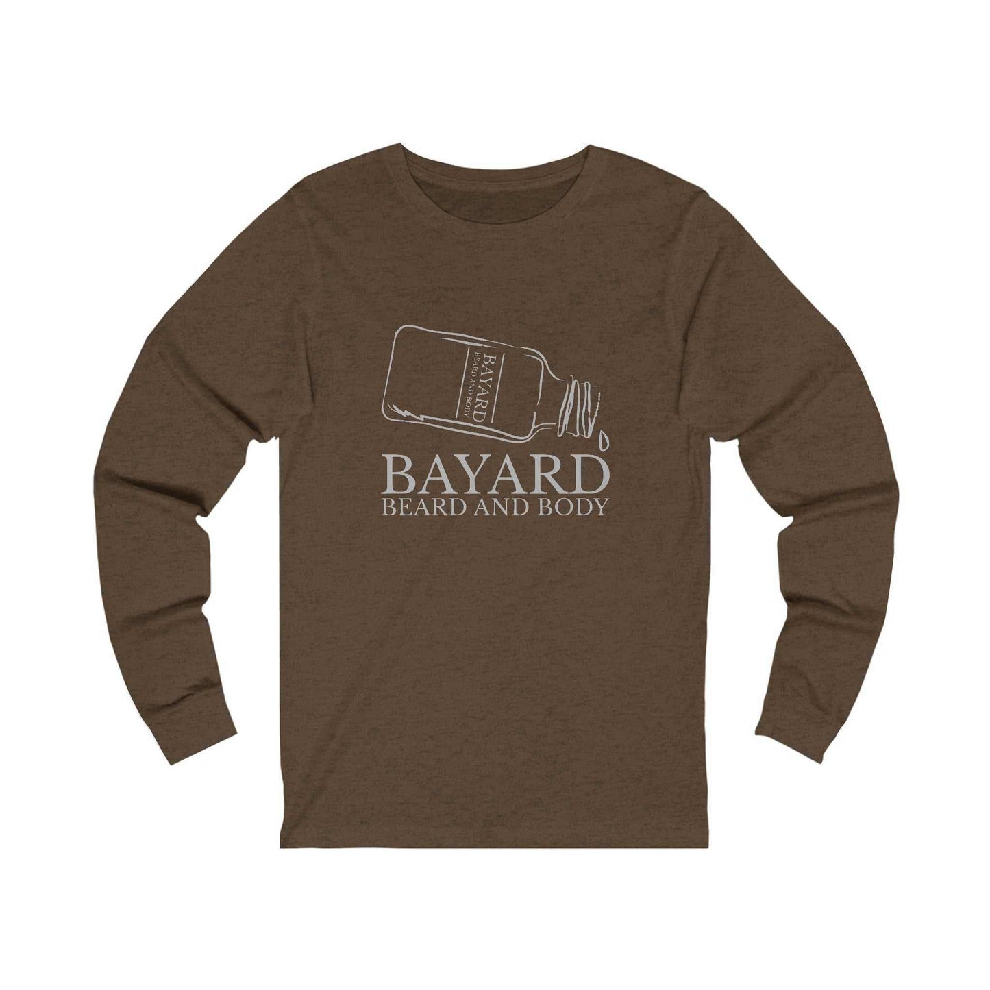 Bayard Beard and Body Long Sleeve Tee heather brown