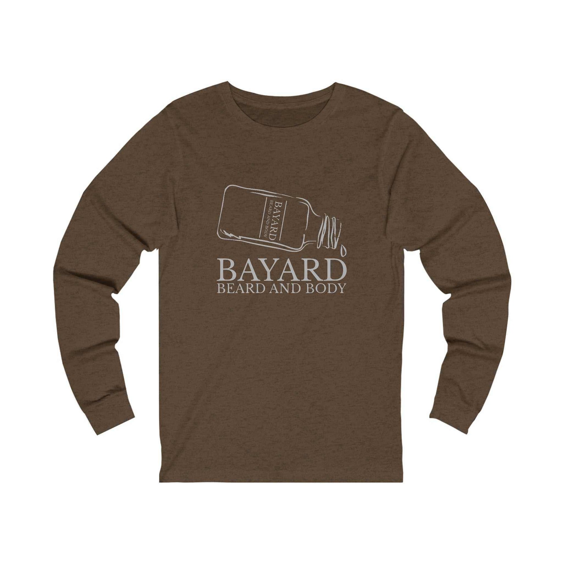 Bayard Beard and Body Long Sleeve Tee heather brown