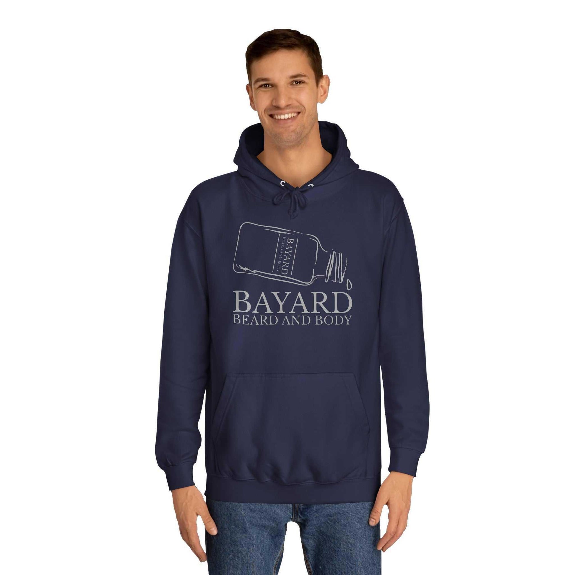 Bayard Logo Hoodie dark gray with male model