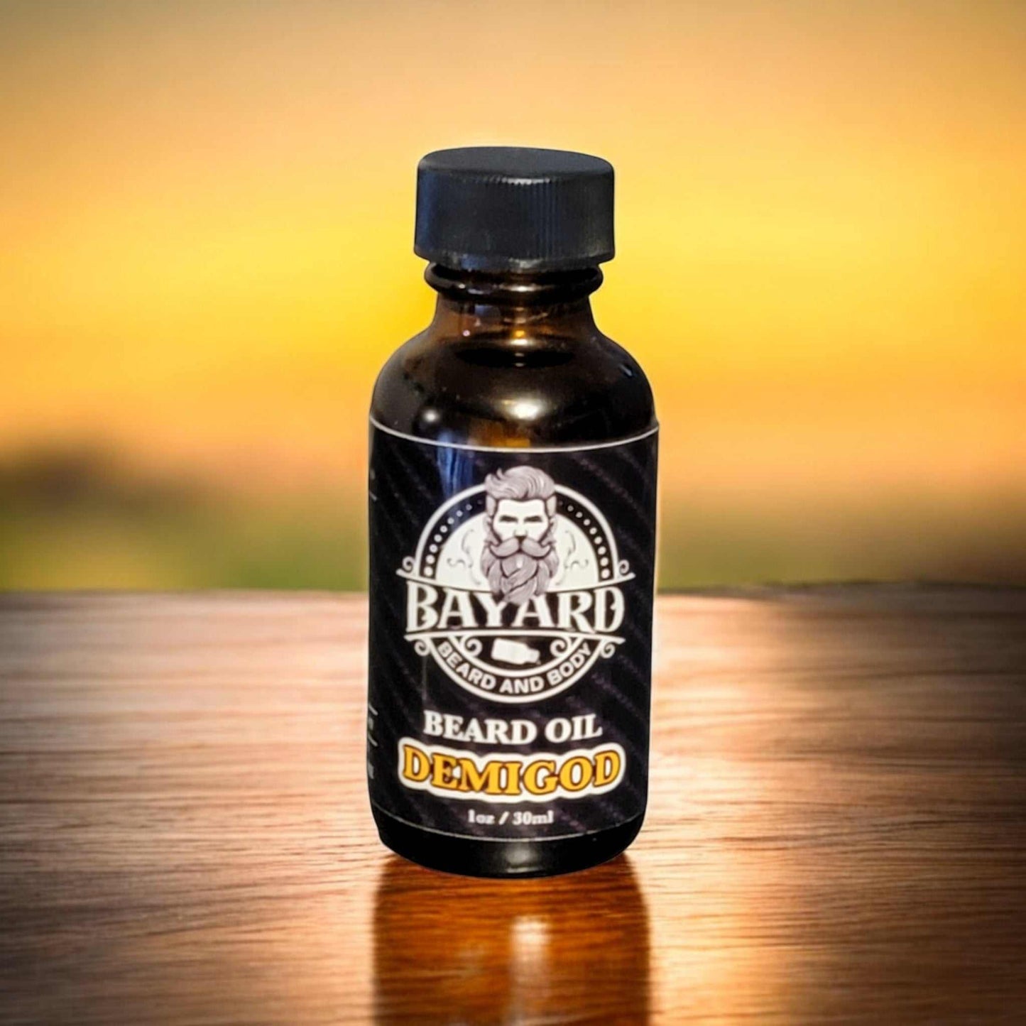 Demigod Beard Oil at sunset