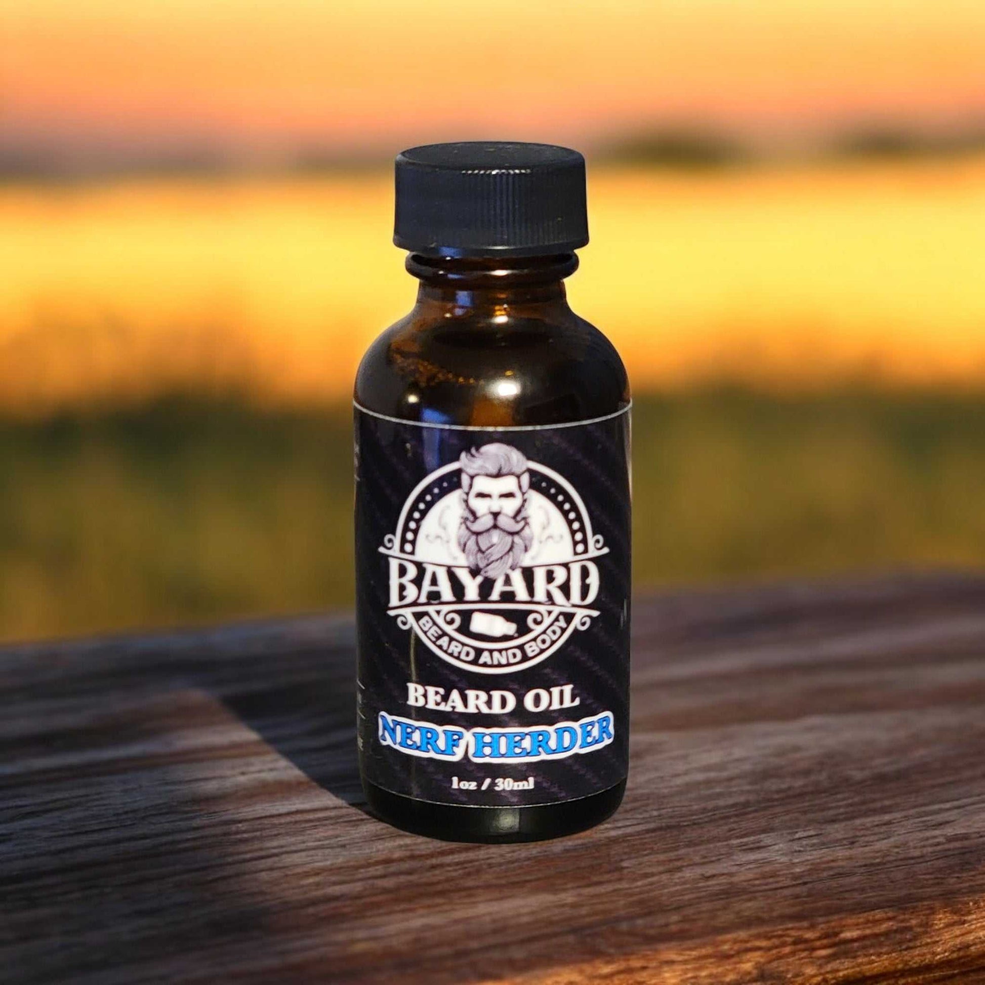 Nerf Herder Beard Oil at sunset 