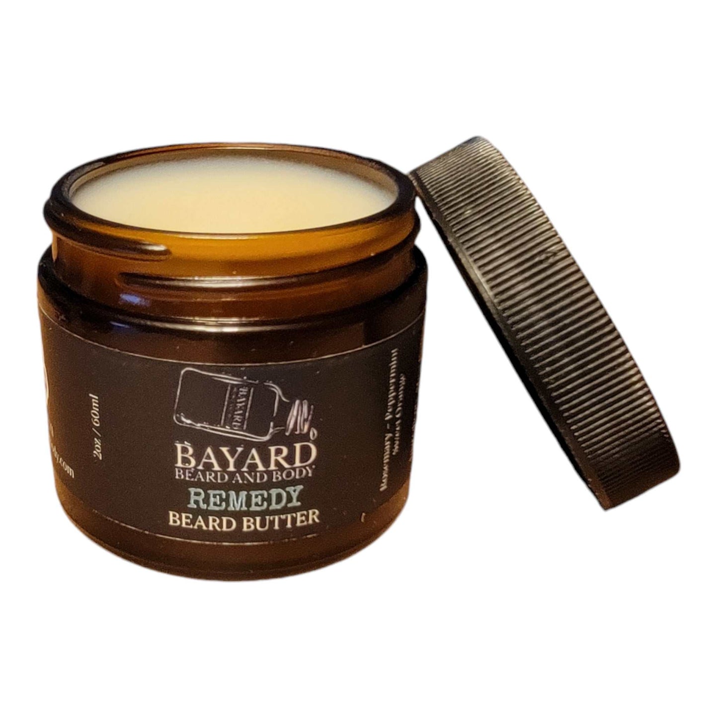 Remedy Beard Butter with lid off